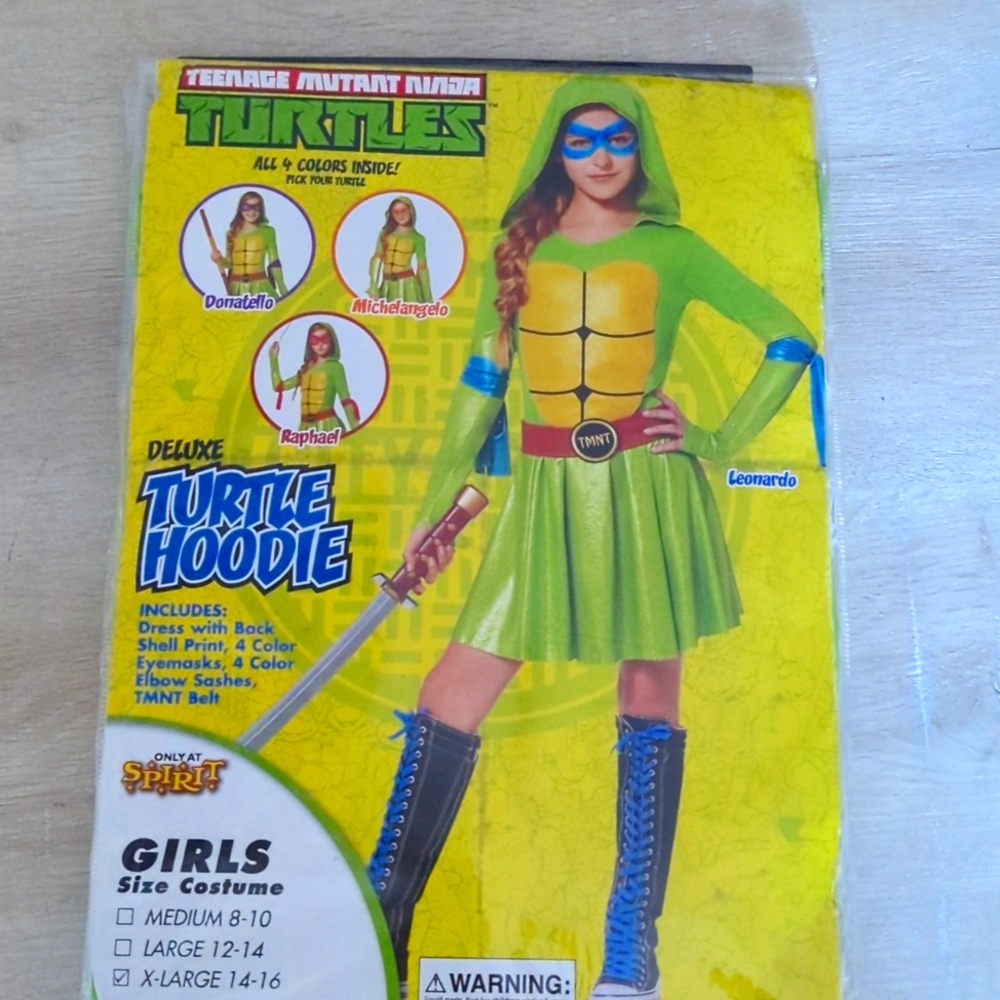 BRAND NEW!!!! Teenage Mutant Ninja Turtles Girls XL (14-16) Costume